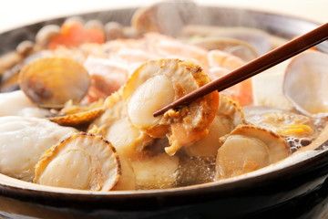 海鮮鍋　Japanese seafood hot pot