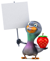 Fun pigeon - 3D Illustration
