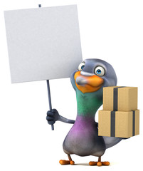 Fun pigeon - 3D Illustration
