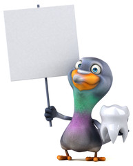 Fun pigeon - 3D Illustration