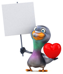 Fun pigeon - 3D Illustration