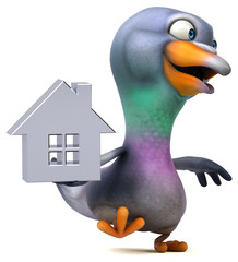 Fun pigeon - 3D Illustration