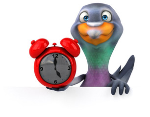 Fun pigeon - 3D Illustration