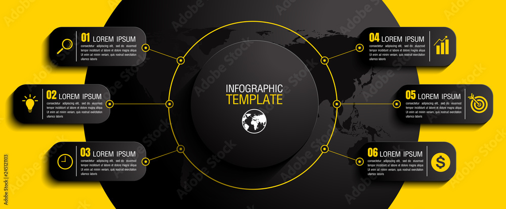 Canvas Prints infographics business chart design template. you can place relevant content in the area, vector illu