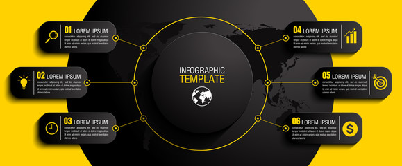 infographics business chart design template. You can place relevant content in the area, vector illustration.