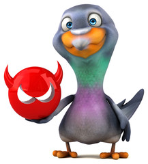 Fun pigeon - 3D Illustration