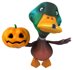 Naklejka premium Fun duck - 3D Illustration