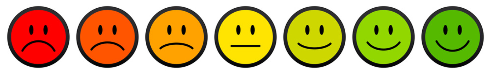 7 Mood Faces Color/Black