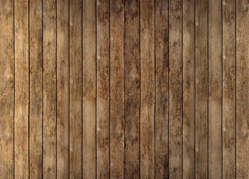 Floor or wall of rustic wooden boards