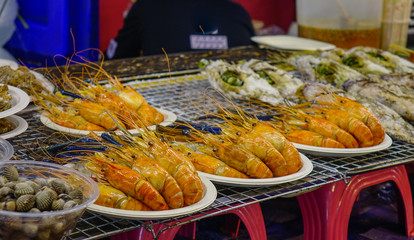 Shrimps for sale at the street market