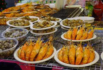Shrimps for sale at the street market