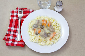 blanquette de veau et riz