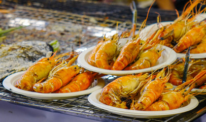 Shrimps for sale at the street market