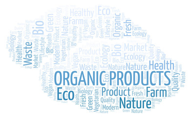 Organic Products word cloud.