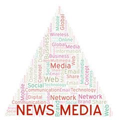 Fototapeta premium News Media word cloud.