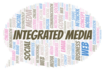 Obraz premium Integrated Media word cloud.