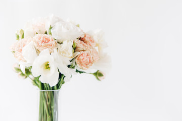 Naklejka na ściany i meble light bright bouquet isolated on white. valentine's day,wedding,romantic and love concept.