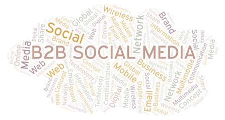 Fototapeta premium B2b Social Media word cloud.