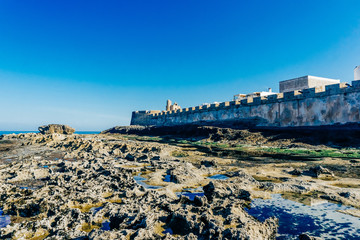 Essaouira, Morocco. View of the panorama of the city and the medieval old ancient medina of...