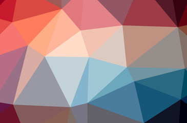 Fototapeta na wymiar Illustration of abstract Blue, Red horizontal low poly background. Beautiful polygon design pattern.
