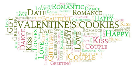 Valentine's Cookies word cloud.