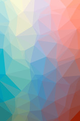 Illustration of abstract Blue, Red, Yellow And Green vertical low poly background. Beautiful polygon design pattern.