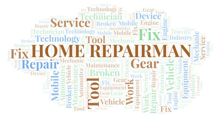 Home Repairman word cloud.