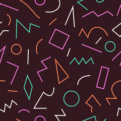 Pattern of elegant geometric colorful shapes.