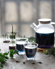 Organic thai blue tea Anchan, Clitoria Ternate, Butterfly Pea.