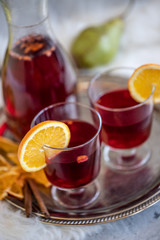 hot wine with orange