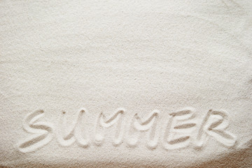 Word summer on sand 