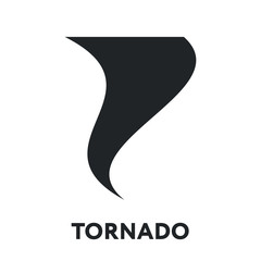 Tornado Cyclone Hurricane Twister Typhoon. Vector Flat Line Stroke Icon.