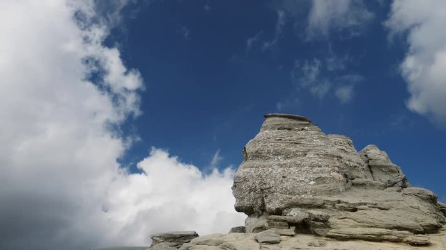 The Sphinx Rock (Sfinxul) in Bucegi Mountains, Romania