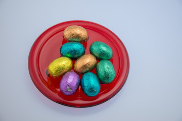 Colorful Easter Chocolate Eggs