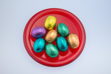 Colorful Easter Chocolate Eggs