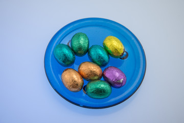 Colorful Easter Chocolate Eggs