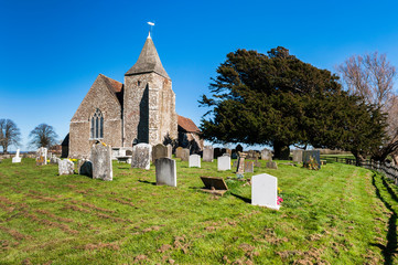 St George's church in Ivychurch on Romney Marsh in Kent, England