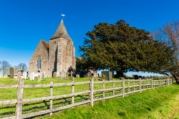 St George's church in Ivychurch on Romney Marsh in Kent, England