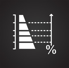 Data analysys icon on black background for graphic and web design, Modern simple vector sign. Internet concept. Trendy symbol for website design web button or mobile app
