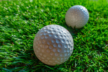 Golf ball on grass