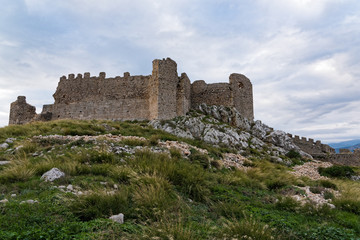 Fototapeta na wymiar Part of Castle Larisa, the ancient and medieval acropolis of the city of Argos in Peloponnese, Greece