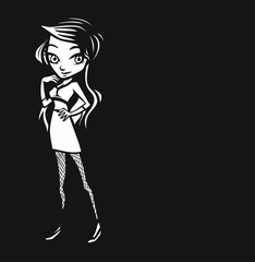 Female fashion model girl