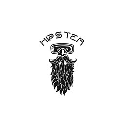 Fashion silhouette hipster style logo