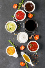 Obraz na płótnie Canvas Set of different sauces