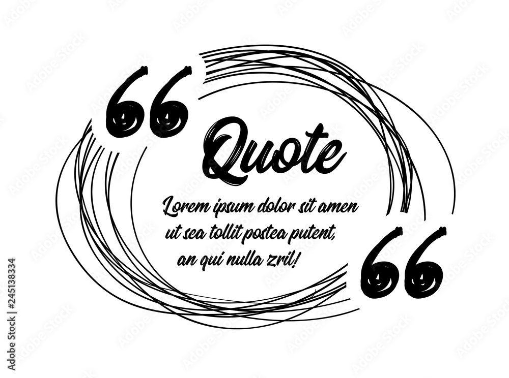 Fototapete drawn quotes and a frame to highlight the frame, quotes and other text in the article, or as a separ
