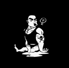 Never Grow Up concept design, vector illustration.