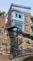 Исторические постройки в центре города Тбилиси. Грузия.