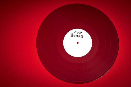 Red Vinyl Stock Photo - Download Image Now - Record - Analog Audio