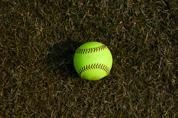 Softball in a softball field