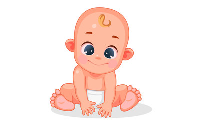 Vector illustration of cute baby with different expressions 2